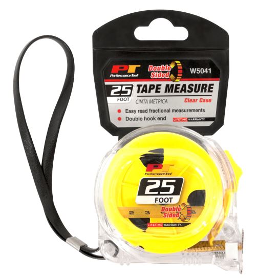 Performance Tool W5041 25 Clear Tape Measure