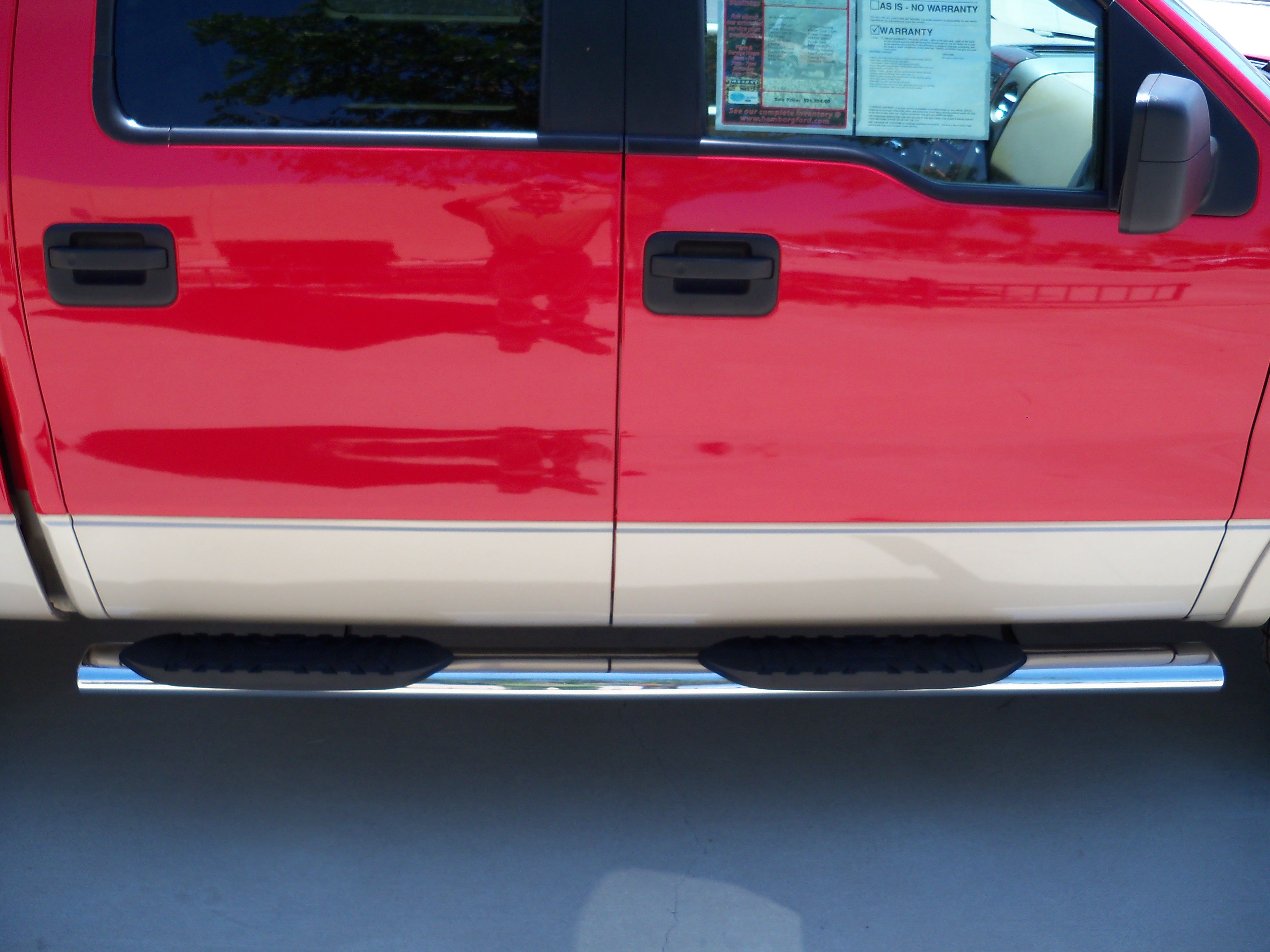 For Ford F-150 2004-2008 TrailFX 5" Cab Length Polished Oval Straight Side Steps - Picture 7 of 7